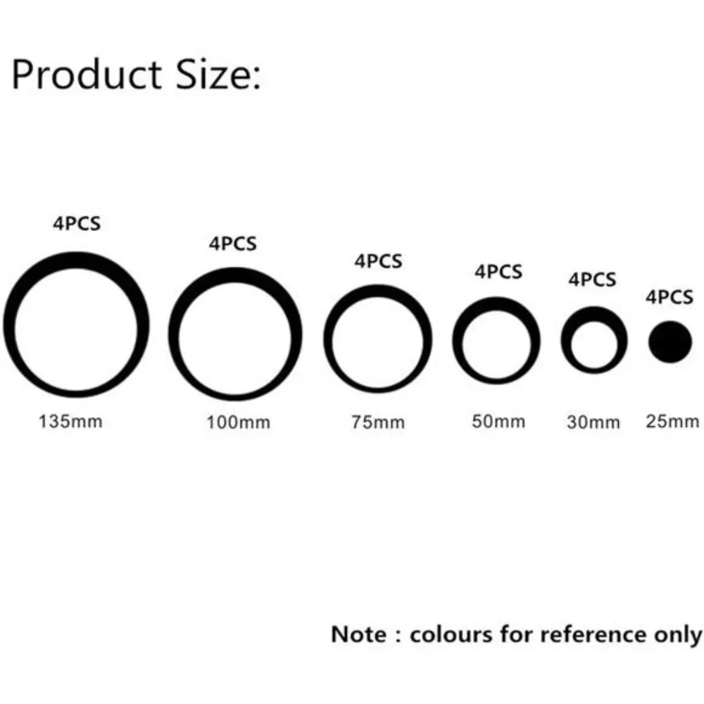 Circle Mirror DIY Wall Sticker Wall Decoration 24pcs Grey